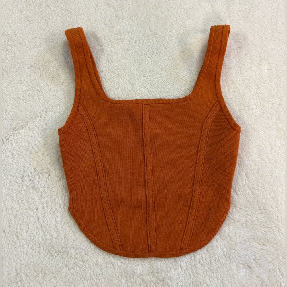 aritzia babaton knit bustier tank top